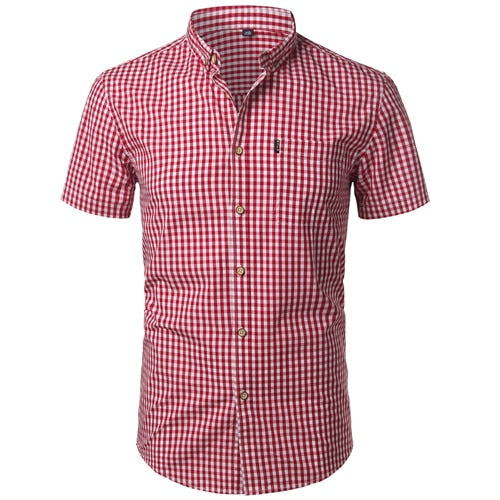 Real Fly Guy Short-Sleeve Plaid Button Down