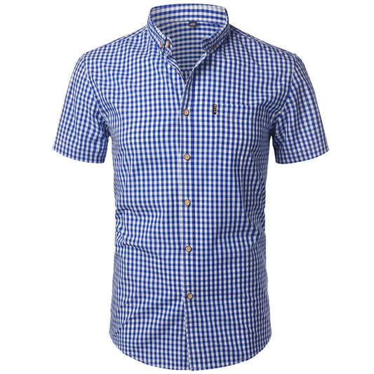 Real Fly Guy Short-Sleeve Plaid Button Down