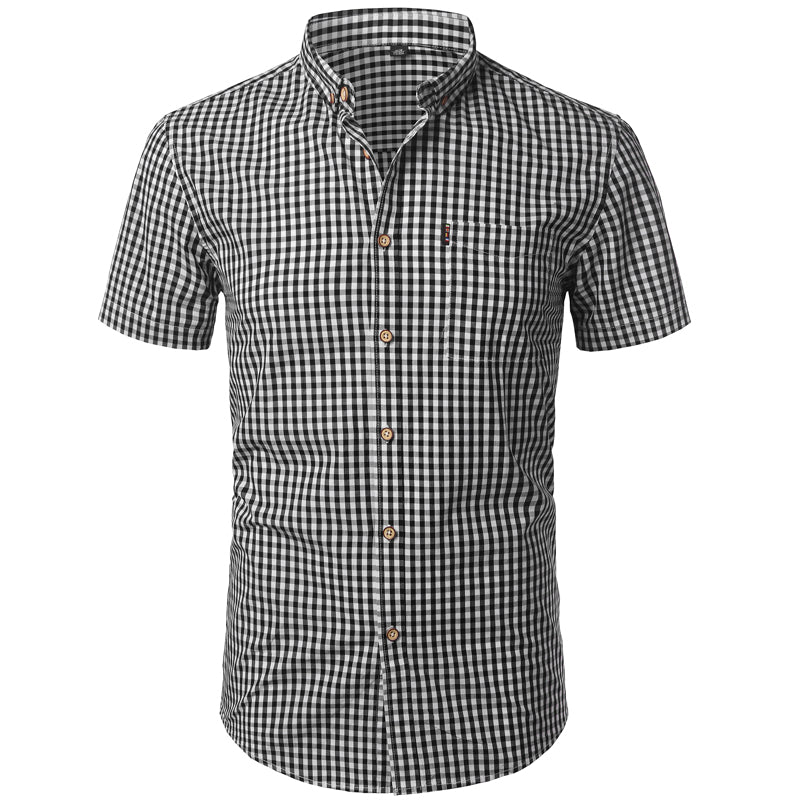 Real Fly Guy Short-Sleeve Plaid Button Down