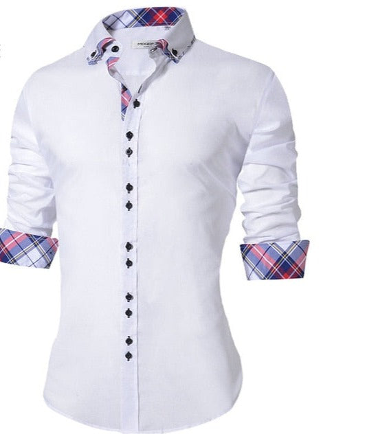 Real Fly Guy Slim Fit Designed Collar/Cuff Button Down