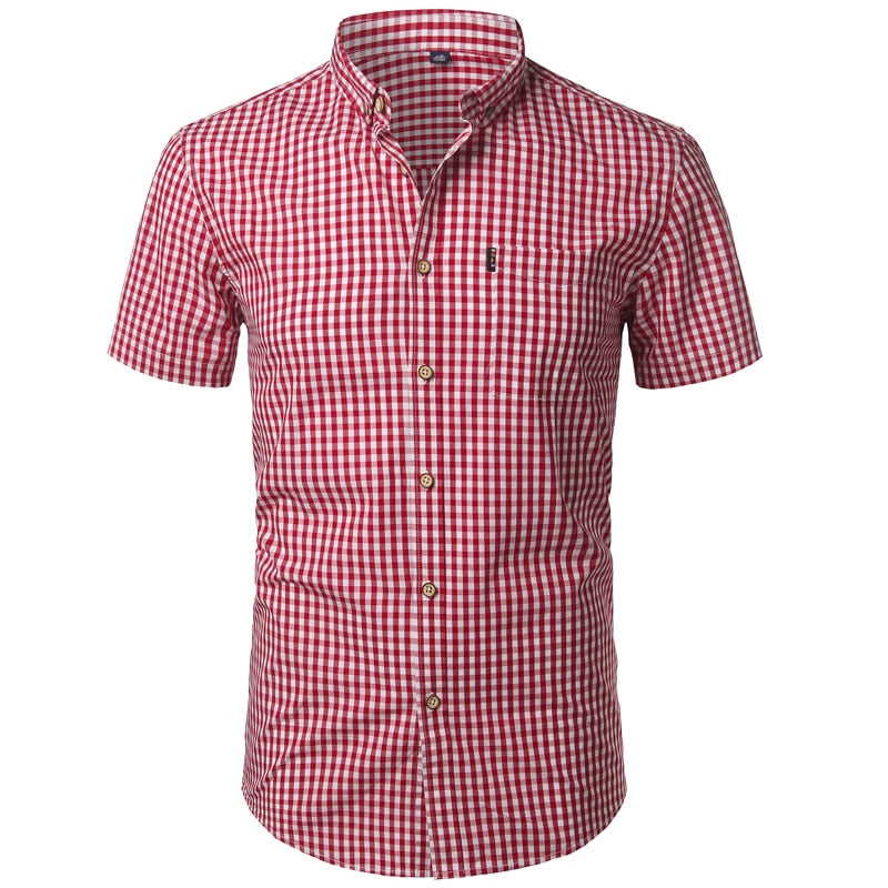 Real Fly Guy Short-Sleeve Plaid Button Down